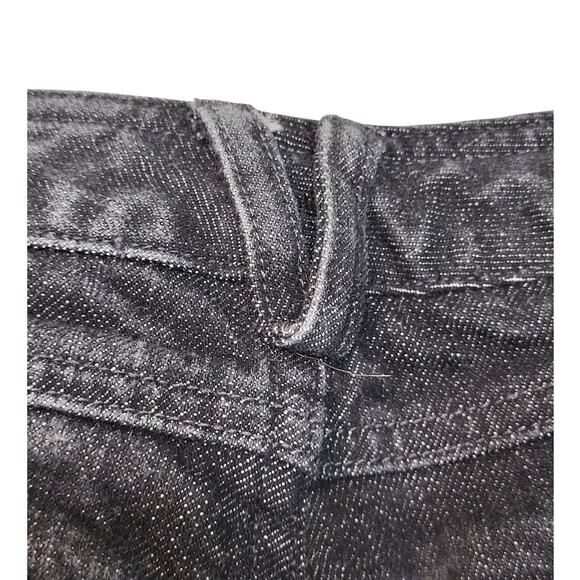 Duluth Trading Y2K Black Acid Wash Straight Leg Denim Jeans Size 4 x 33 - Picture 6 of 7